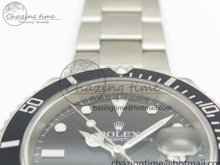 SH3135 Rehaut Black On Edition 16610 SS 1:1 Bracelet LN No Best JF Engraving Submariner 0331